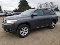 Salvage cars for sale from Copart Finksburg, MD: 2010 Toyota Highlander SE