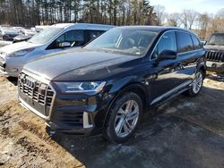 Salvage cars for sale at North Billerica, MA auction: 2022 Audi Q7 Premium Plus