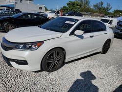 Salvage cars for sale from Copart Opa Locka, FL: 2016 Honda Accord Sport