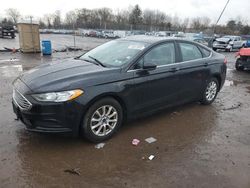 Salvage cars for sale at Chalfont, PA auction: 2017 Ford Fusion S
