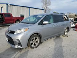 Salvage cars for sale at Tulsa, OK auction: 2018 Toyota Sienna LE