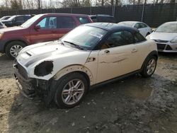 Salvage cars for sale at Waldorf, MD auction: 2012 Mini Cooper Coupe S