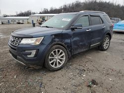 Salvage cars for sale from Copart West Mifflin, PA: 2016 Ford Explorer Limited