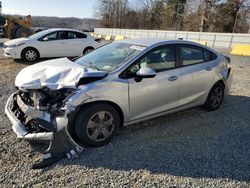 Vehiculos salvage en venta de Copart Concord, NC: 2017 Chevrolet Cruze LS