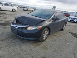 Salvage cars for sale from Copart Martinez, CA: 2012 Honda Civic LX