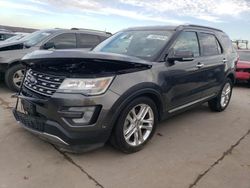 Ford Explorer Limited salvage cars for sale: 2017 Ford Explorer Limited