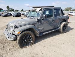 Salvage cars for sale from Copart San Diego, CA: 2021 Jeep Wrangler Unlimited Sahara 4XE