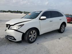 Salvage cars for sale at Arcadia, FL auction: 2016 Acura MDX Advance