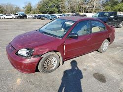 Honda salvage cars for sale: 2003 Honda Civic LX