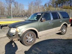 Salvage cars for sale at Waldorf, MD auction: 2005 Ford Expedition Eddie Bauer
