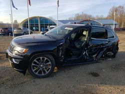 Salvage cars for sale at East Granby, CT auction: 2018 Jeep Grand Cherokee Overland