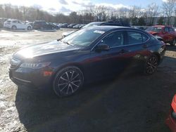 Salvage cars for sale at North Billerica, MA auction: 2015 Acura TLX Tech