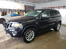 Salvage cars for sale at Candia, NH auction: 2016 Jeep Grand Cherokee Limited