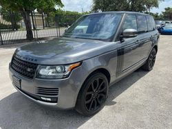 Land Rover Vehiculos salvage en venta: 2016 Land Rover Range Rover HSE