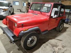 Salvage cars for sale at West Mifflin, PA auction: 1993 Jeep Wrangler / YJ S