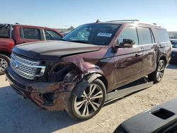 Salvage cars for sale from Copart Houston, TX: 2020 Ford Expedition Max Platinum