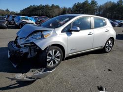 Salvage cars for sale at Exeter, RI auction: 2013 Nissan Leaf S