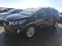Salvage cars for sale at Grand Prairie, TX auction: 2015 KIA Sedona EX