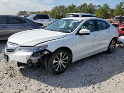 Salvage cars for sale from Copart Houston, TX: 2015 Acura TLX Tech