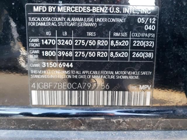 2012 Mercedes-Benz GL 450 4matic