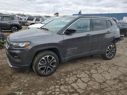 Salvage cars for sale from Copart Woodhaven, MI: 2022 Jeep Compass Limited