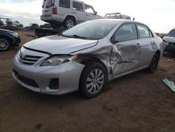 Toyota Corolla salvage cars for sale: 2013 Toyota Corolla Base