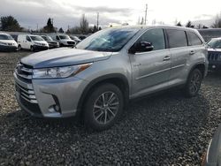 Salvage cars for sale from Copart Portland, OR: 2019 Toyota Highlander Hybrid