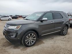 Salvage cars for sale at Houston, TX auction: 2017 Ford Explorer Platinum