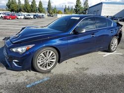 Salvage cars for sale at Rancho Cucamonga, CA auction: 2022 Infiniti Q50 Luxe