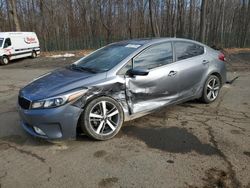 Salvage cars for sale at East Granby, CT auction: 2017 KIA Forte EX