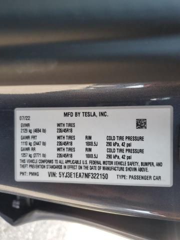 2022 Tesla Model 3