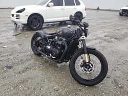 Salvage motorcycles for sale at Adelanto, CA auction: 2020 Triumph Bonneville Bobber TFC