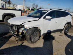 Salvage cars for sale at Pekin, IL auction: 2022 Hyundai Tucson Blue