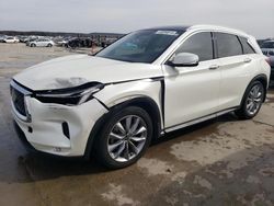 Salvage cars for sale at Grand Prairie, TX auction: 2020 Infiniti QX50 Pure