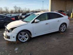 Salvage cars for sale from Copart Fort Wayne, IN: 2015 Chevrolet Cruze LTZ