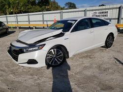Salvage cars for sale at Fort Pierce, FL auction: 2021 Honda Accord Hybrid
