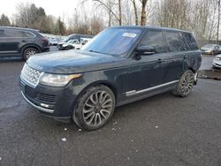 Land Rover Range Rover Supercharged salvage cars for sale: 2016 Land Rover Range Rover Supercharged