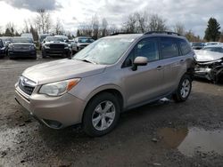 Salvage cars for sale at Portland, OR auction: 2015 Subaru Forester 2.5I Premium