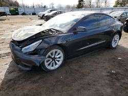 Salvage cars for sale from Copart Bowmanville, ON: 2022 Tesla Model 3