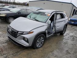 Salvage cars for sale at Spartanburg, SC auction: 2022 Hyundai Tucson Blue