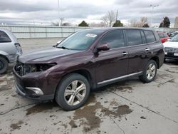 Carros dañados por granizo a la venta en subasta: 2012 Toyota Highlander Limited