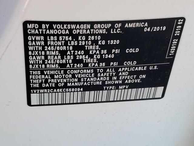 2019 Volkswagen Atlas SE