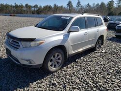 Salvage cars for sale at Windham, ME auction: 2012 Toyota Highlander Base