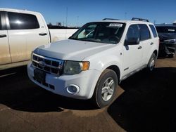 Salvage cars for sale at Brighton, CO auction: 2008 Ford Escape HEV