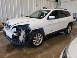 Salvage cars for sale from Copart Franklin, WI: 2016 Jeep Cherokee Limited