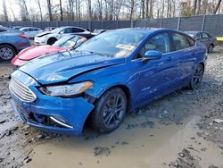 Salvage cars for sale at Waldorf, MD auction: 2018 Ford Fusion SE Hybrid