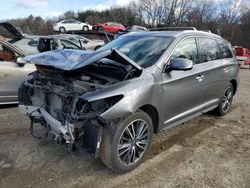 Salvage cars for sale at North Billerica, MA auction: 2020 Infiniti QX60 Luxe