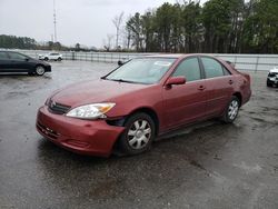 Vehiculos salvage en venta de Copart Dunn, NC: 2002 Toyota Camry LE