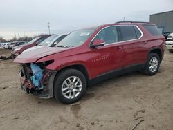 Salvage cars for sale from Copart Woodhaven, MI: 2021 Chevrolet Traverse LT