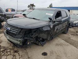 Salvage cars for sale at Woodhaven, MI auction: 2019 Ford Explorer Police Interceptor